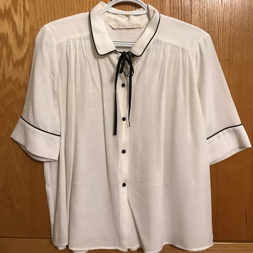 Zara white blouse